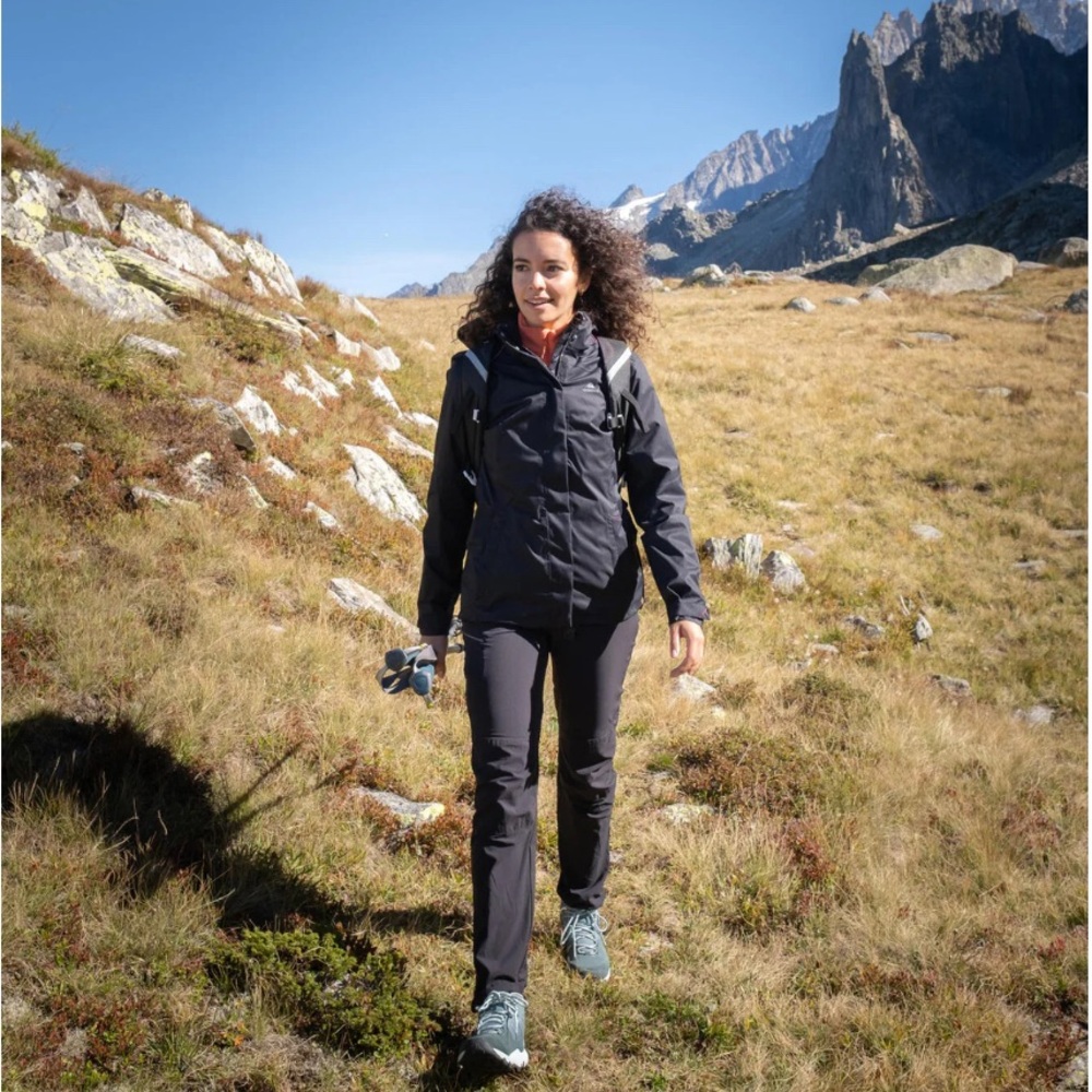 {Quechua} BURGUNDY Women's MH100 Raincoat